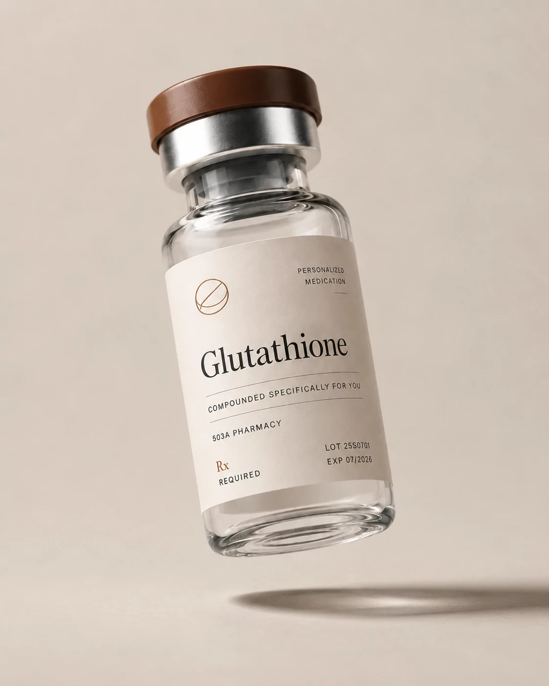 Glutathione vial, compounded prescription injection